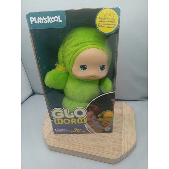Hasbro Playskool GLO WORM Lullaby PLUSH Snuggle Soothing Music Light - Picture 9 of 10